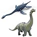 YIJIAOYUN Gran Figura de Dinosaurio de plástico Surtido Plesiosaurio y Brachiosaurus Juguete Realista Modelo Educativo Animal Estatuilla para niños