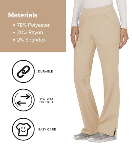 Image of Cherokee Women Scrub Pant with Straight Leg Pull-on Pant Medical Bottom with 4 Pocket & 2-Way Stretch Fabric - WW110