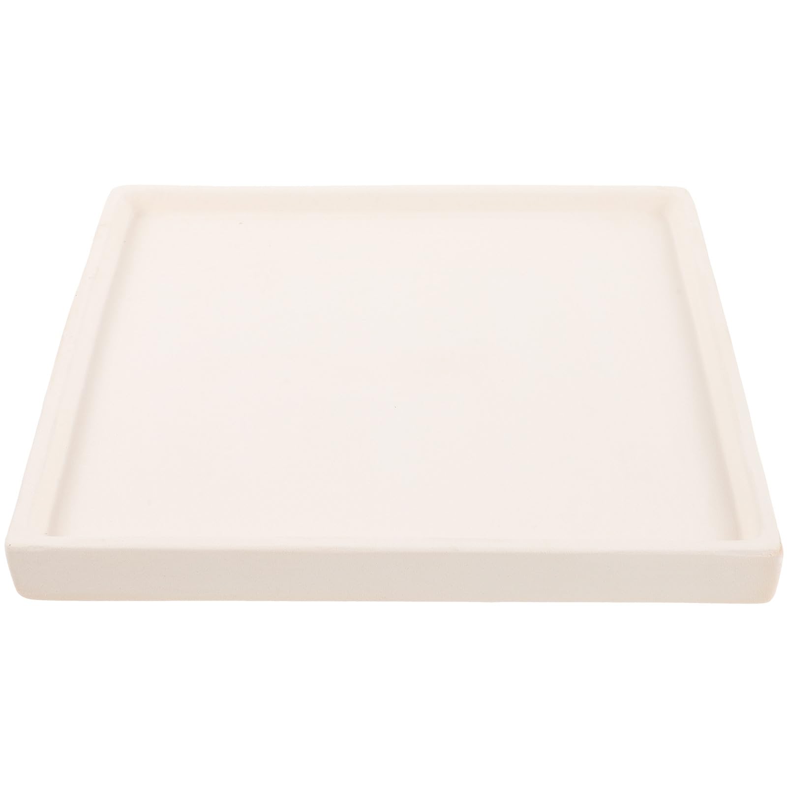 Veemoon Sottovaso in Ceramica Beige Rettangolare Resistente, Antideformazione, per Vasi da Bonsai e Piante da Interno Mantenendo Pulita L’Area