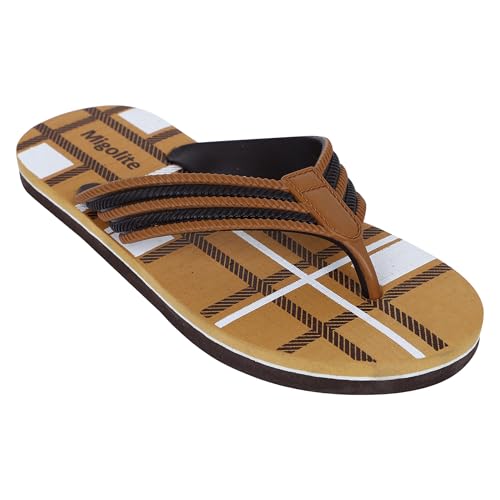 Image of Men's Stylish Checked Flip-Flops | Soft Sole Casual Slippers for Comfort
