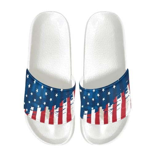 Mens Open Toe Sport Sandals Non-Slip Cozy Shower Shoes Comfortable Peep Toe Slide Sandals Single Band Plain Ultimate Comfort Slippers for Summer