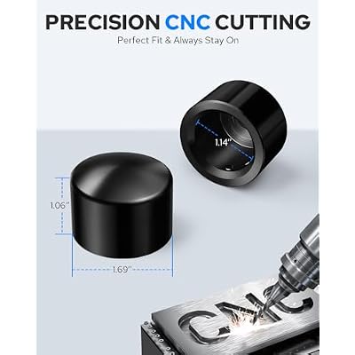 Benlari CNC Front Axle Nut Covers fit for Harley, Black Axle Nut Caps Compatible with Harley Davidson Touring Sportster Trike Dyna Softail Street Glide Road King Iron 883 Fat Boy 2002-2023