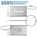 Coral Entertainments CE Luggage Tags 3 Units Stainless Steel. 1-Year Warranty and Bonus Included.