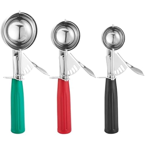Saebye Cookie Scoop Set, Ice Cream Scoop Set, Cookie Scoops for Baking, Multiple Size Large-Medium-Small Size Disher, Professional 18/8 Stainless Steel Cupcake Scoop Cover