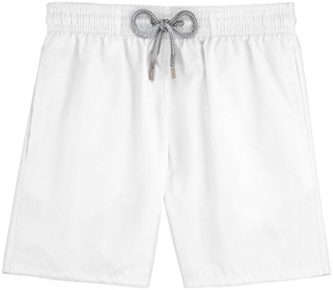 Vilebrequin Men's Standard Moorea Solid Swim Trunk, White, XS