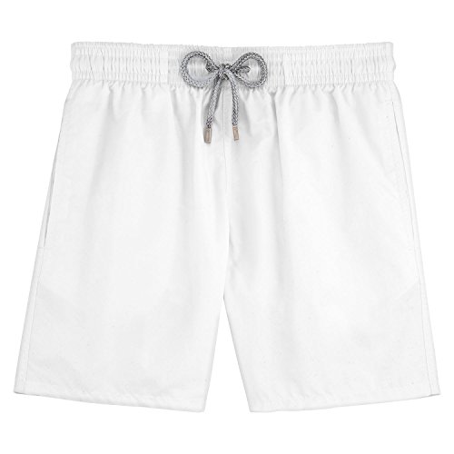 Vilebrequin Men's Standard Moorea Solid Swim Trunk, White, Xs #TOP1