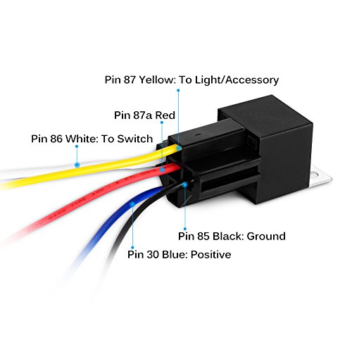 GOOACC 6 Pack Automotive Relay Harness Set 5Pin 30/40A 12V SPDT with