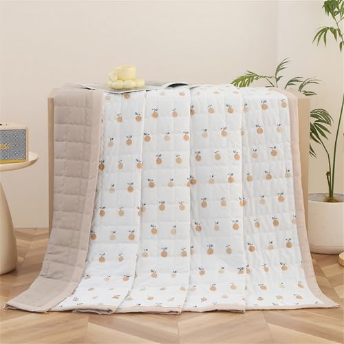Highdi Colcha de Verano Impresión Floral 3D, Colcha para Verano Reversible Ligera y Suave Microfibra Cubre Cama Fina, Colchas Cama Individuales Dobles Modernas (Naranja,200x230cm)