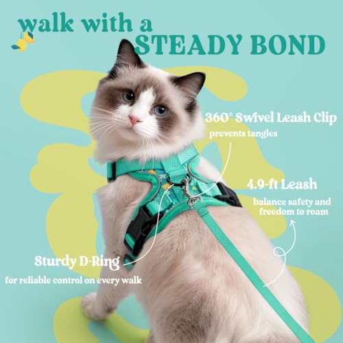 Image of rabbitgoo Cat Harness and Leash Set, Escape Proof Vest, Lemon Grove