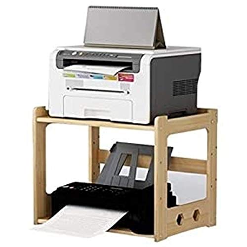 ホーム&オフィス木製デスクトッププリンタは、調節可能なコピー機、スキャナをスタンドMultifunctionaデスクオーガナイザーデスクトップストレージラックラック