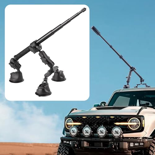 Support de caméra de toit automatique anti-vibration avec 3 ventouses de sécurité
