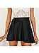 AmorLee Womens Wrap Mini Skirts Casual High Waist Self Tie Knot Silk Satin Short Skater Skirt Black XL