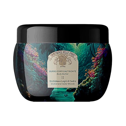 Compagnia delle Indie Beurre corporel 11 | 250 ml | Orchidée & Bois de cèdre | Soin riche | Végétalien & sans cruauté envers les animaux