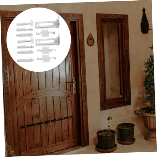 Kit de herrajes para puerta bifold Ciieeo, juego de pivote de puerta corredera, componentes metálicos resistentes para instalación fácil en el hogar miniatura 4