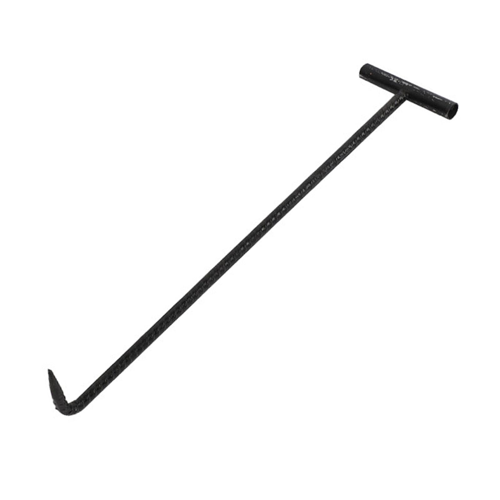 Manhole Hook Tool Utility Tool Pull Heavy Lid 21.06'' Rolling Doors Lifting Lifter Sewer Drain Cover Hook with T Shape Handle