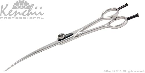 Vista 3 de Kenchii Five Star Even Handle - Tijeras de aseo para perros, juego de tijeras de 8.5 pulgadas, peso ligero, tijeras de aseo de mascotas resistentes