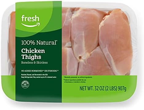 Fresh Brand – Chicken Thighs, 100% Natural, Boneless Skinless, 2 lb