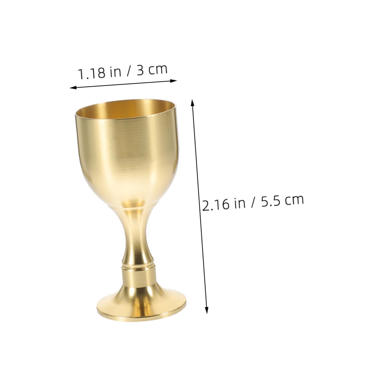BRIGHTFUFU 2pcs Brass Goblet for Wine Offerings and Rituals Easy to Clean Decorative Drinking Cups for Ceremonial Use