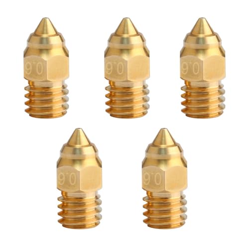 Newwish Ender 3 S1 Nozzle 0.6mm MK Brass Nozzles for Sprite Extruder Pro Nozzle,Ender 3 S1/Pro/Plus/Ender 3 Neo /V2 Neo/