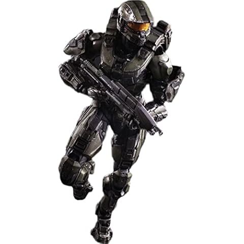 DTBBksy Game Halo 5 Guardians Play Arts Master Chief Action Figure Model Toy KO Version Cover
