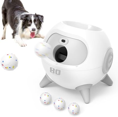 uahpet Automatic Ball Launcher for Dogs with Obstacle Detection