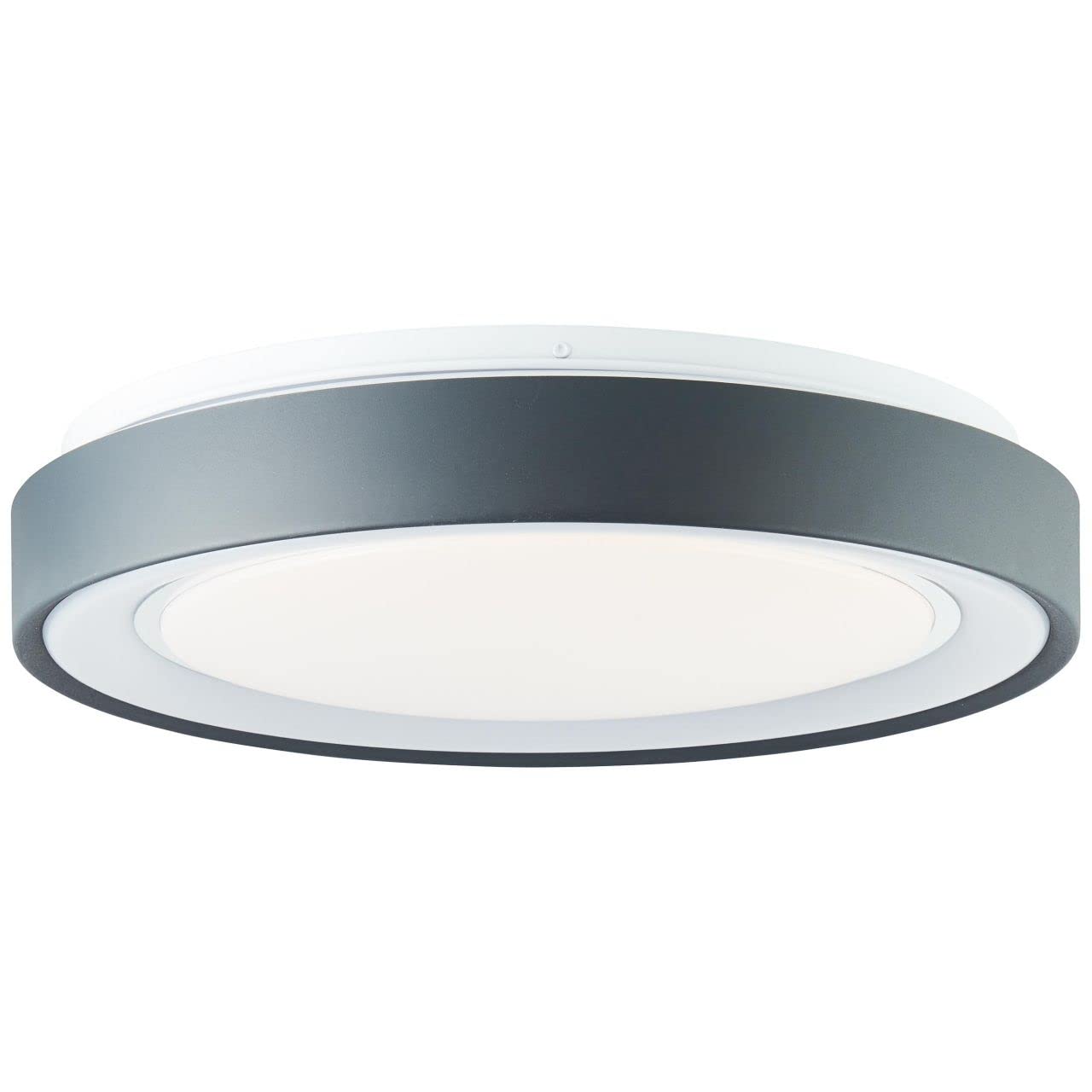 BRILLIANT Lampe, Tessy LED Deckenleuchte 39cm anthrazit/weiß/chrom Tuya-App, 1x LED integriert, 24W LED integriert, (2600lm, 3000-6500K), Steuerbar mit der Tuya-App/WLAN-Gerät
