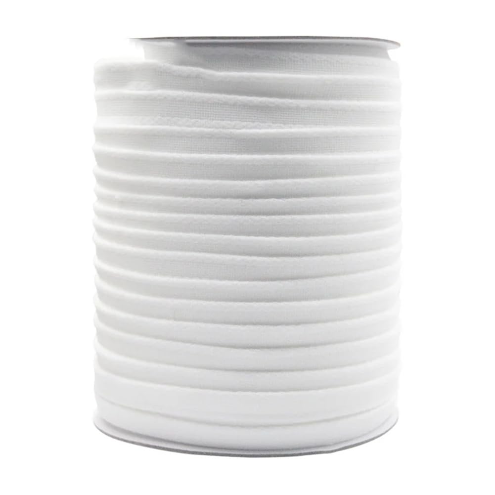 Gumki do szycia, Taśma elastyczna nylonowa pluszowa do szycia biustonoszy i bielizny wielokolorowa, 50-100 jardów(White,50 Yards)