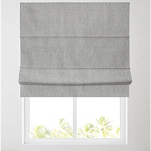 Silver Chenille Lined Roman Blind (2ft (61cm)) Cover