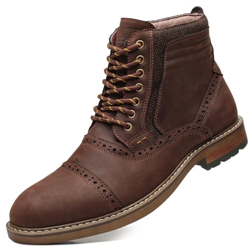 Image of Arkbird Mens Chelsea Boots, Stylish and Comfort Leather Chukka Ankle Boots with Zipper