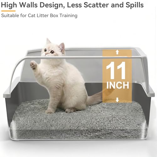 Arenero para gatos de acero inoxidable XL con tapa miniatura 3