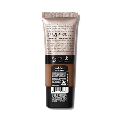 Image of e.l.f. Soft Glam Foundation, Medium Coverage, Long-Lasting & Buildable Foundation For A Smooth, Satin Finish, Vegan & Cruelty-Free, 54 Deep Neutral