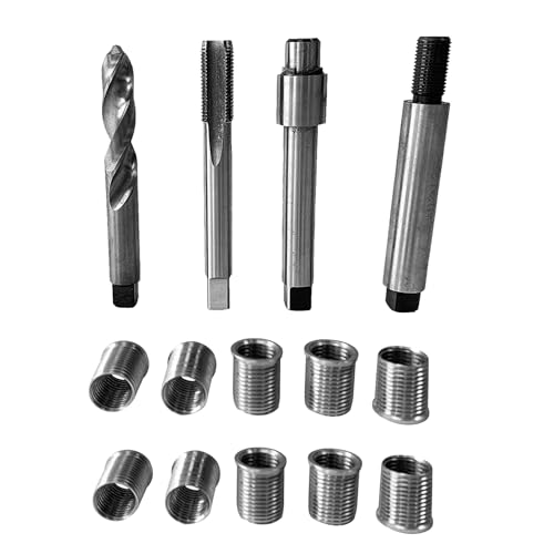 BZBMGMO M10 X 1.0X12.7 Spark Plug Repair Short Tooling KIT Metric Thread Repair Kit Especially Suitable for Repairing Motorcycle UTV ATV and Snowmobile Spark Plug Repair