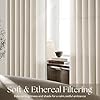 Linen Pinch Pleat Curtains 84 inches Long 2 Panels for Living Room Track System Light Filtering Semi Sheer Pinched Pleated Curtain Memory Trained with Hooks Neutral Thick Oatmeal Linen Drapes Apricot #4
