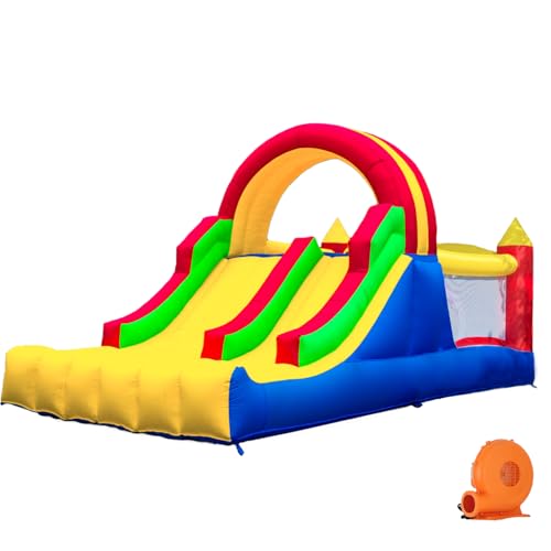 HuaKastro 16x7.2FT Inflatable Bounce House with 2 Racing Slides &