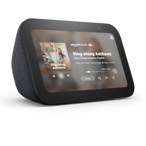 Image of Echo Show 5 (3rd Gen) with Adjustable Stand with USB-C Charging Port, Charcoal