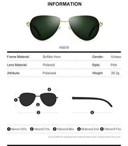 HEPIDEM 100% Really Buffalo Horn Handmade Sun Glasses for Men New Round Luxury Buffs Sunglasses2