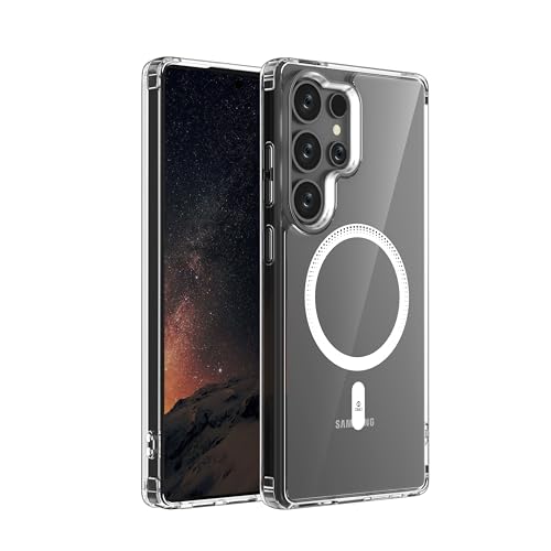 Image of ONES Magnetic for Samsung Galaxy S26 Ultra Slim Case, Compatible with Magsafe, Military-Grade Drop Guard, Anti-Yellowing, Shockproof Cover for Galaxy S26 Ultra, Scratch-Resistant, Transpare