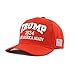 Bingoo Trump 2020 Keep America Great Embrodiery Hat Donald Trump Republican President Campaign USA Baseball Cap (Red)