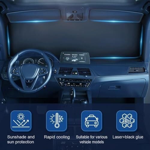 Tendine Parasole per auto Per Scenic 4 2016-2024, copertura per parabrezza anteriore pieghevole