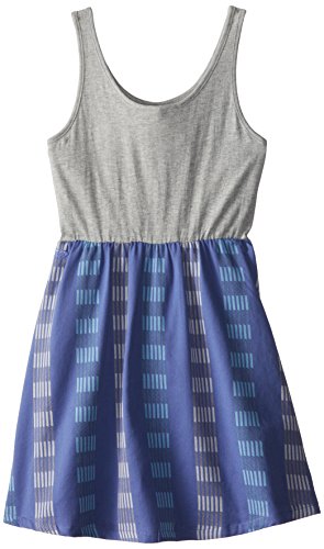 Roxy Big Girls' North Side Stix Stripe Knit Woven Tank Dress
