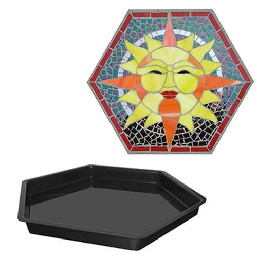 12' Hexagon Mosaic Form Stepping Stone Mold for Garden Walkways, Patios & More