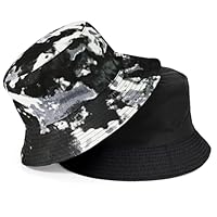 TAGVO Bob Chapeau de Pêcheur Réversible Femme Homme Chapeau de Soleil Anti-UV d'été Pliable Bobs Seau Chapeau pour la Plage