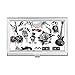 Music Instruments Combination Illustrate Pattern Business Card Holder Case Pocket Box Wallet