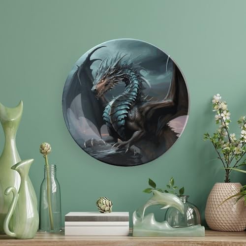 Plato decorativo de porcelana Dragon Hueso 6 pulgadas miniatura 5