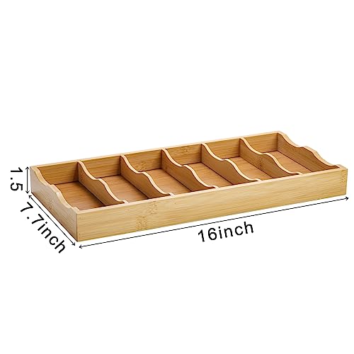 Soujoy SO-GLASSORGANIZERCASE-3P 3 Pack Bamboo Sunglasses Organizer Tray, 6 Slot Eyeglasses Display Case thumb #1