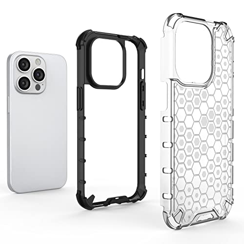Coque iPhone 14 Pro transparente antichoc intégrale 360 en nid d'abeille PC TPU