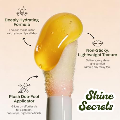 Image of Colors Queen Lip Therapy Glossy Lip Gloss | Nourishing & Hydrating Gloss | Lightweight, Highly Pigmented and One Swipe Application | Non Sticky Lip Gloss with Extra Large Applicator (02 - Avocado, 4.8ml)