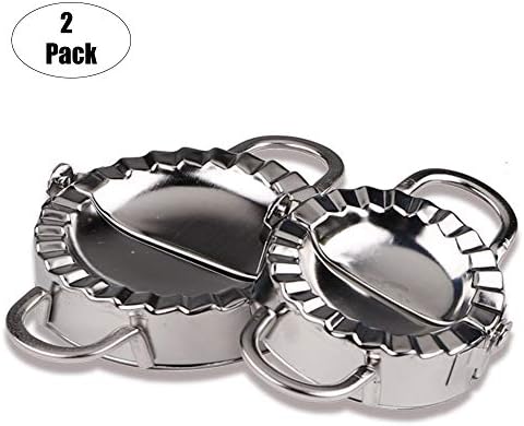 2 Pack Small and Large Dumpling Maker Stainless Steel Dumpling Press Mold,Kitchen Accessories Tools