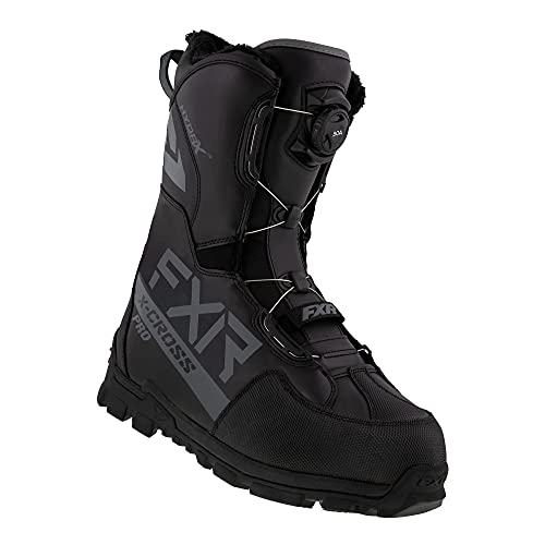 FXR X-Cross Pro BOA Snow Boots Waterproof Insulated Fixed Liner Black/White - 10