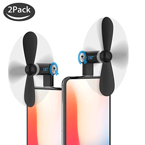 Stouchi Fan for iPhone, Handheld Fan Mini Fan Portable Dock Cool Cooler 180